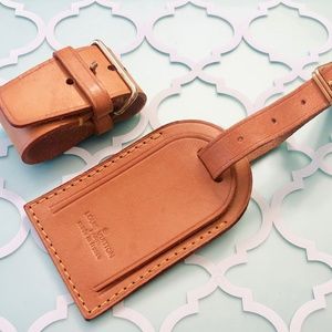 AUTHENTIC Vintage LOUIS VUITTON Luggage Tag Set